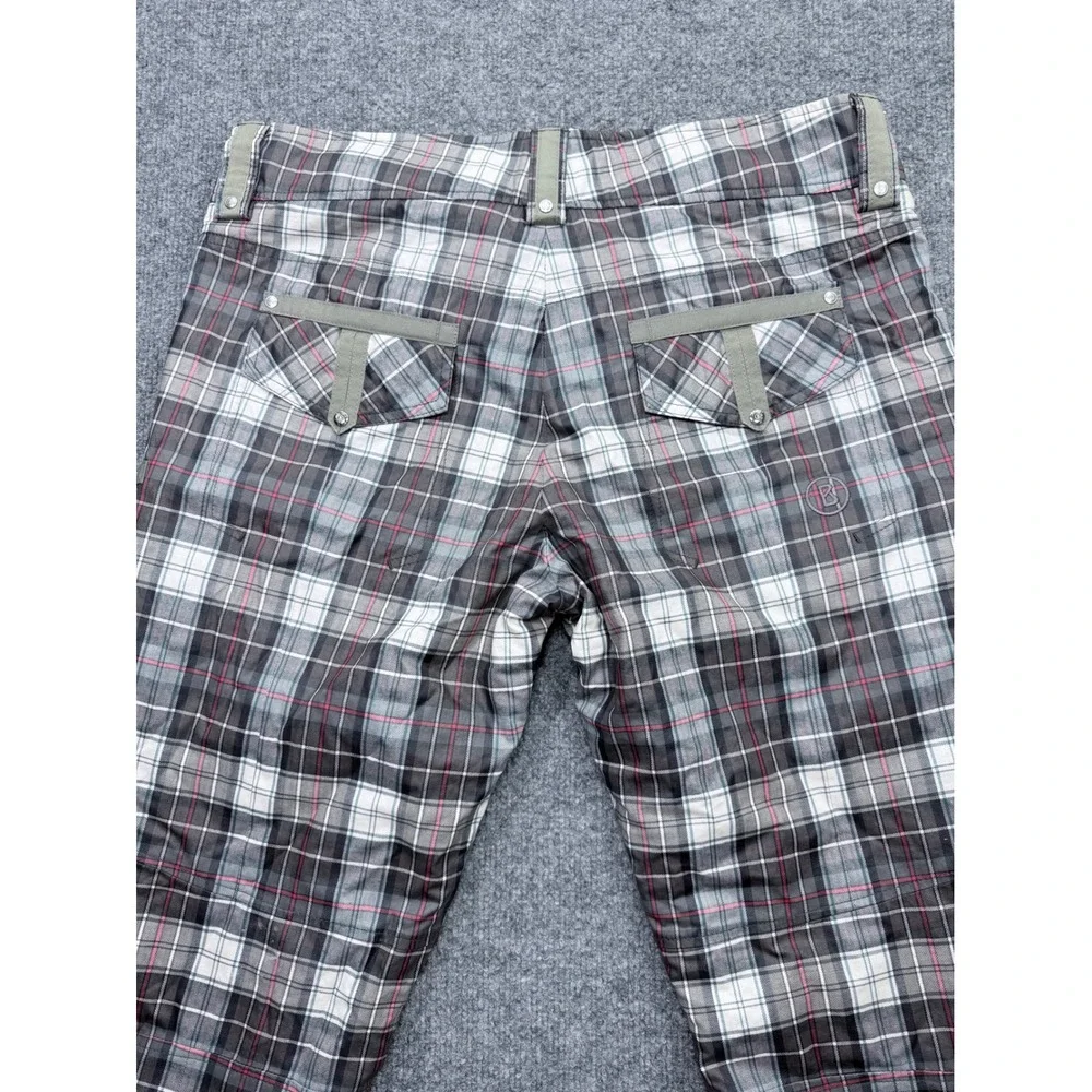 Bogner Fire + Ice Womens Grey Plaid Cargo Snow Ski Pants Size 12 US L 1860-163